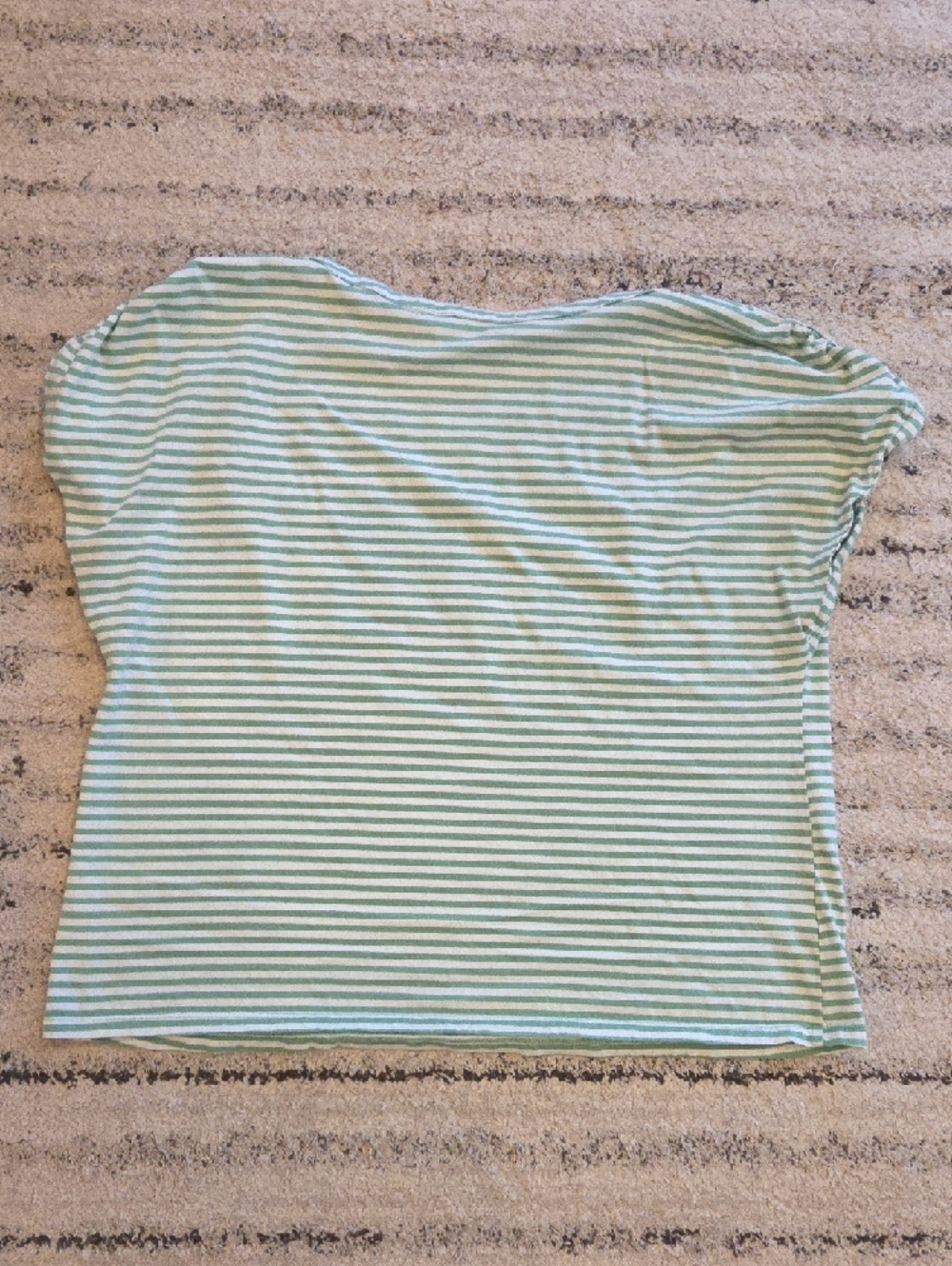 LOFT Green & White Striped Short Sleeve Tee - Picture 3 of 4